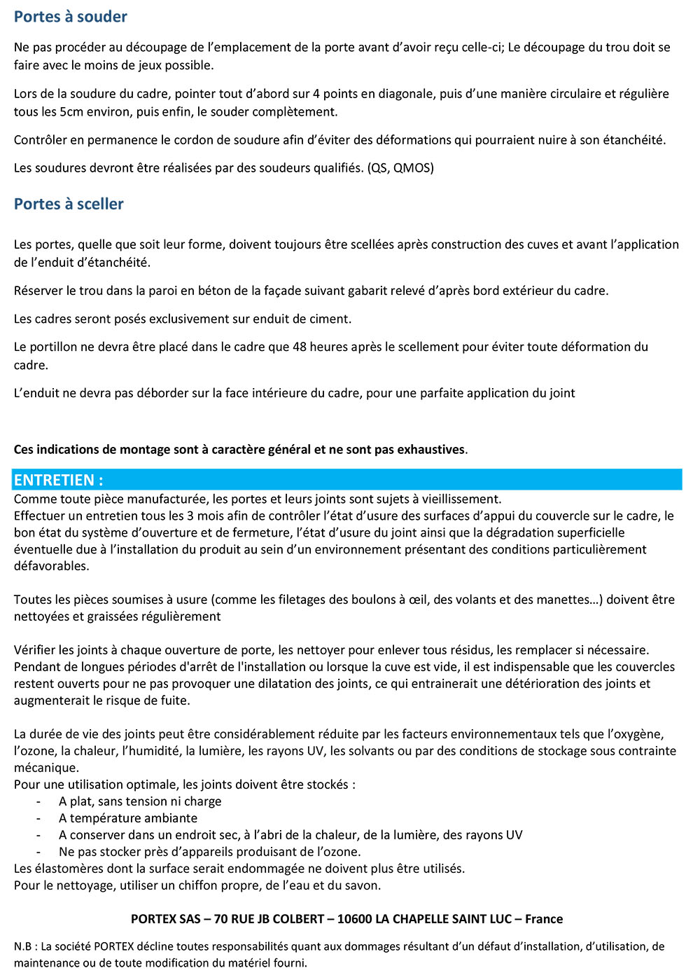 NOTICE D INSTRUCTIONS 2